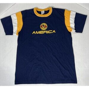 Sama Tag Club America Aguilas Liga MX Football Soccer T-Shirt Men’s Blue Size XL